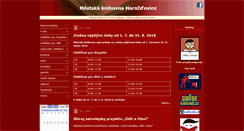 Desktop Screenshot of knihovna.horazdovice.cz